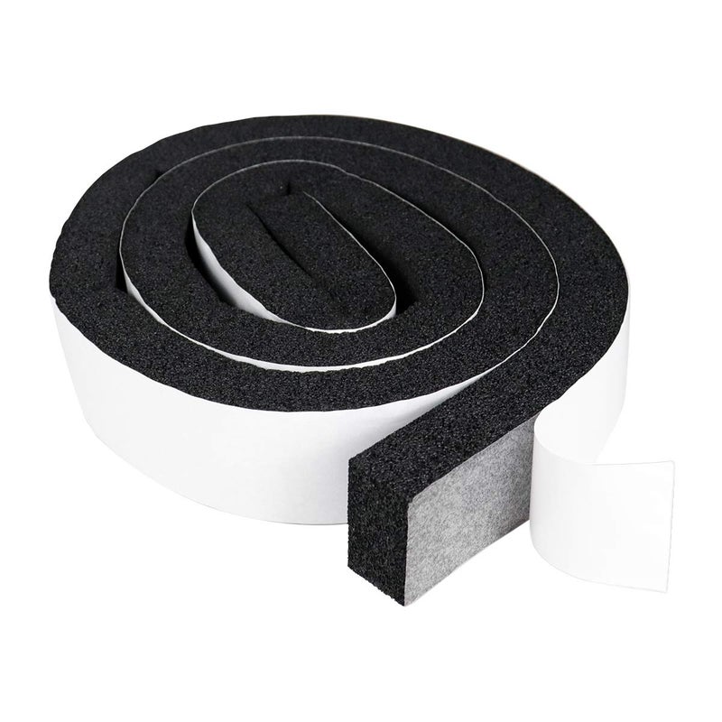 LBG Products شريط عزل رغوة مكيف الهواء لمنتجات LBG، بعرض 2 بوصة وسمك 1 بوصة، مانع تسرب رغوة مكيفات النوافذ بشريط لاصق مقاوم للعوامل الجوية، بطول 6.5 قدم x 1 لفة - Image 1